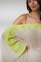 Μπλούζα - τοπ δίχρωμη με υφαντή τιράντα από RAYON κλωστή Σύνθεση 100% VISCOSE | Semiology The Sophisticated Fashion Brand